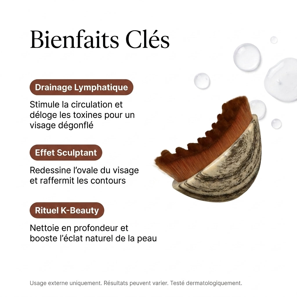 Bienfaits brosse lymphatique — drainage, effet sculptant, K-Beauty