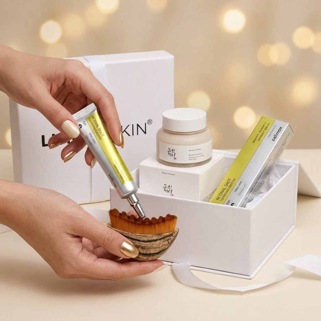 Coffret Institut LuméaSkin — mains presentation