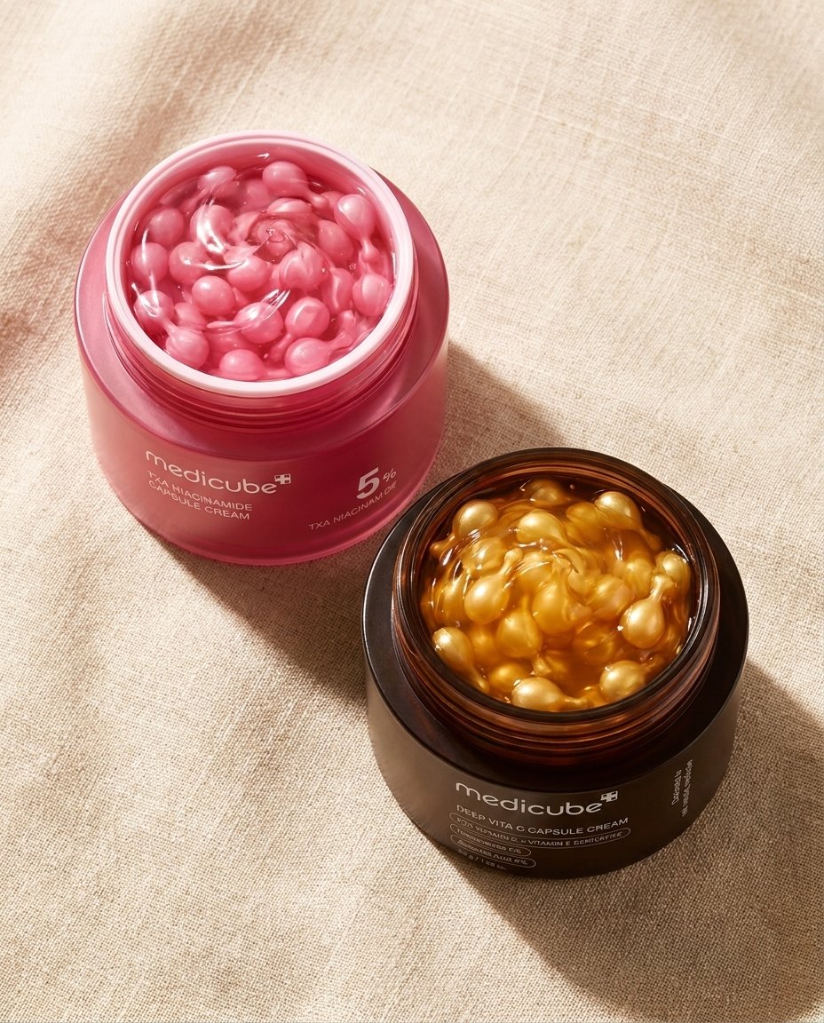 Duo Éclat Medicube TXA + Vita C — texture gel capsules